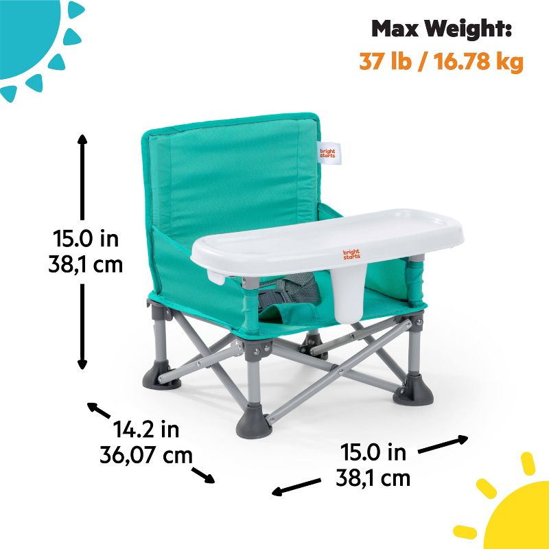 Bright Starts Pop N Sit Portable Booster Seat - Teal, 5 of 16