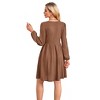 Women's Knitted Dress Crew Neck Long Sleeve A-Line Dress 2025 Spring Dresses - 2 of 4