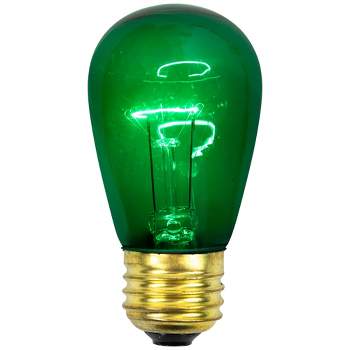 Northlight Pack of 25 Incandescent S14 Green St Patrick's Day Replacement Bulbs
