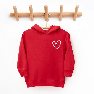 The Juniper Shop Embroidered Hand Drawn Heart Toddler Graphic Hoodie - 1 of 3