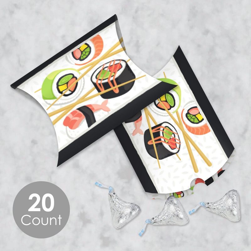 Big Dot of Happiness Let’s Roll - Sushi - Favor Gift Boxes - Japanese Party Petite Pillow Boxes - Set of 20, 2 of 9
