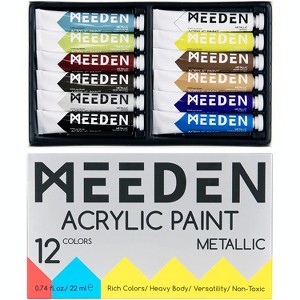 MEEDEN Intense Black Acrylic Paint, Heavy Body, Gloss Finish, Extra-Large 1 L/33.814  Non-Toxic Rich Pigments - 1 of 1