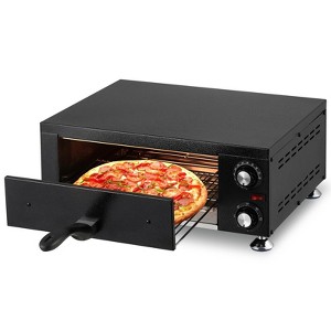 1100W Commercial Countertop Pizza Oven, Stainless Steel Electric Pizza Maker With Timer & Removable Crumb Tray for Home & Restaurant Use - 1 of 4
