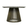 47" Acacia Wood Round Outdoor Dining Table for 6, Modern Extra-Large Patio Table for Backyard, Balcony, or Lawn – Koiai - 3 of 4
