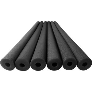 Play22usa Pool Noodles Foam 6 Pack – Large Black Foam Noodle Tubes, Bulk Swim Noodles, Multi-Purpose Float, Exercise & Craft Aid - 1 of 4