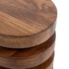 Kate and Laurel Omar Round Side Table, 14x14x18, Walnut Brown - 3 of 4