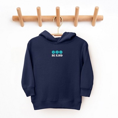 The Juniper Shop Embroidered Be Kind Turning Smiles Toddler Graphic Hoodie