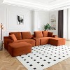 GDFStudio Luvina 150'' 4-Seater Corduroy Upholstered Sectional Sofa with Cup Holders and USB Ports - 2 of 4