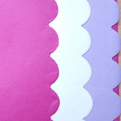 3 Step Scallop Tissue Paper Pink/White - Spritz™