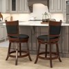 Costway Swivel Bar Stools Set of 2 25'' Counter Height 20'' Wider Cushioned Seat Kitchen - 4 of 4