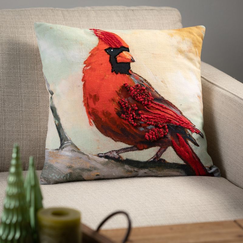 Sullivans Cardinal Pillow, Red, 3 of 4