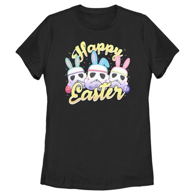 Women's Star Wars Happy Easter Stormtroopers T-shirt - Black - Small ...