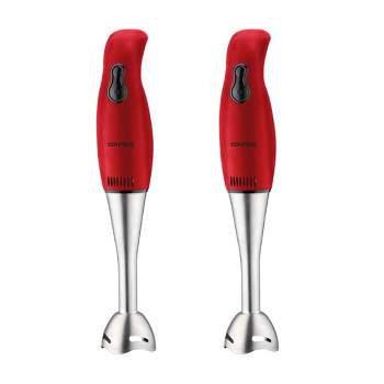 Courant 2-PACK 2-Speed Hand Blender with Stainless Steel Leg, Red