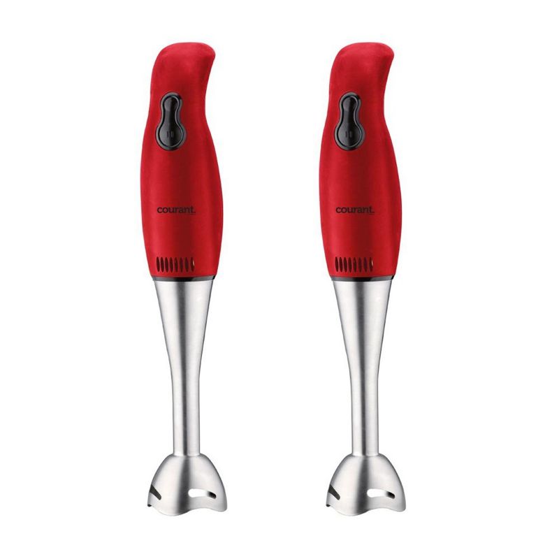 Courant 2-PACK 2-Speed Hand Blender with Stainless Steel Leg, Red, 1 of 3
