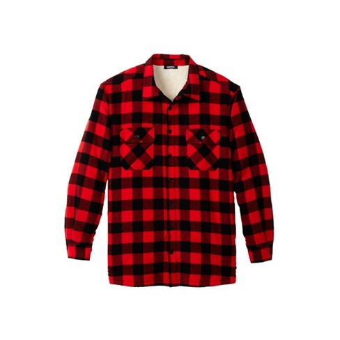 Red Buffalo Plaid Quilted Flannel Shirt