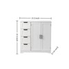 FURNIinspire Bathroom Storage Cabinets Multifunctional Bathroom Storage Cabinet, Home Storage Organizers, 4 Drawers, White, 11.81"*31.5"*31.5" - 3 of 4