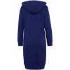 Haute Edition | Women's Tunic Long Length Full Zip Hooded Sweatshirt Hoodie - 2 of 3