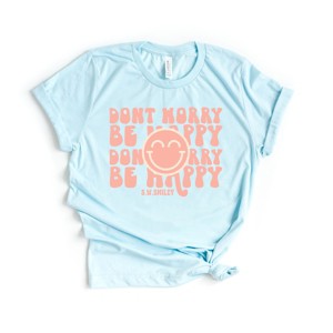 Simply Sage Market S.W.Smiley Don't Worry Be Happy Smiley  Short Sleeve Tee - 1 of 4