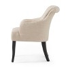NicBex Polyester Accent Chair,Upholstered Living Room Chairs with High Back and Birch Wood Legs,Cozy Armchair,Accent Chairs for Living Room,Beige - 4 of 4