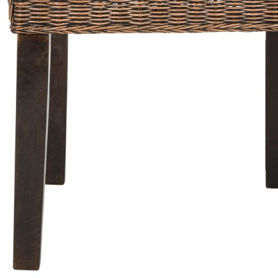 Odette High Back Brown Rattan Dining Chair Set
