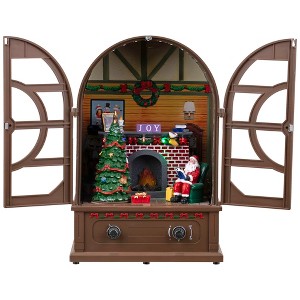 Northlight LED Lighted and Musical Retro Radio with Santa Scene Christmas Decoration - 12.5" - 1 of 4