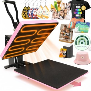 HOMDOX Heat Press 15" × 15" × 18" Clamshell Digital Industrial Slide Out Sublimation Printer for T-Shirts/Bags/Mouse Pads Iron-on Transfer Projects - 1 of 4