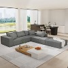 TiramisuBest 132" Modular L-Shaped Upholstered Sectional Sofa Set w/ 6 Pillows & Free Combination for Living Room & Bedroom,Green - 2 of 4