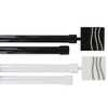 Evideco French Home Goods Adjustable Double Curtain Rod 50"-82" with Decorative Finials, Available in Black or White - 4 of 4