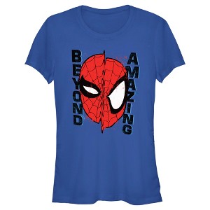 Juniors Womens Spider-Man: Beyond Amazing Glitched Hero T-Shirt - 1 of 4