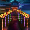 Joyfy 10 Pcs Pumpkin Pathway Lights Stakes, 5 Colors Halloween Decorations Yard Stake Path Maker Stakes for Outdoor Garden Patio Yard Pathway - 2 of 4