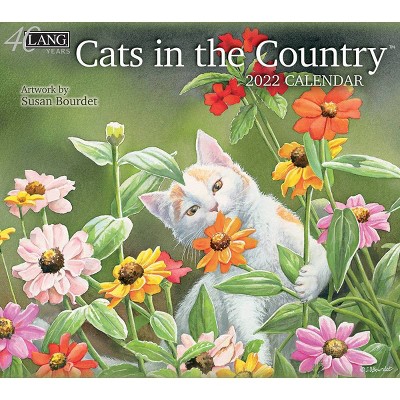 2022 Wall Calendar 12 Month 13.4"x24" Cats in the Country - Lang