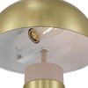 360 Lighting Delia 16" High Antique Brass Mushroom Accent Table Lamp - 4 of 4