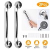 iMountek"2Pcs Stainless Steel Bath Grab Bar, 11.8in Anti-Slip Safety Handle, 220LBS Weight Capacity"Silver - 3 of 4