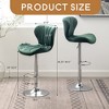 Ellston Velvet Adjustable Swivel Barstools, Set of 2- Leovsnove - 3 of 4