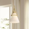 Possini Euro Design Casmere Gold Mini Pendant Light 7 1/2" Wide Modern White Glass Cone Shade for Dining Room House Foyer Kitchen Island Entryway Home - 2 of 4