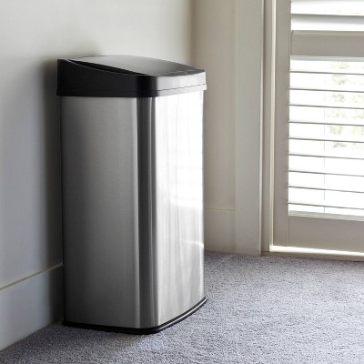 Nine Stars 18.5gal Motion Sensor D-shape Stainless Steel Recycling Trash  Can : Target