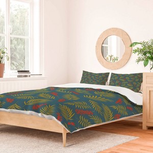 Deny Designs King Emanuela Carratoni Festive Mistletoe Duvet Cover and Pillow Sham - 1 of 4