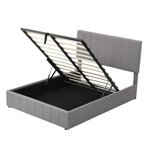 NicBex Queen/Full Size Upholstered Platform Bed with a Hydraulic Storage System for Adults - 1 of 4