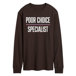 Men's - Instant Message - Poor Choice Specialist Long Sleeve Graphic T-Shirt - 1 of 3