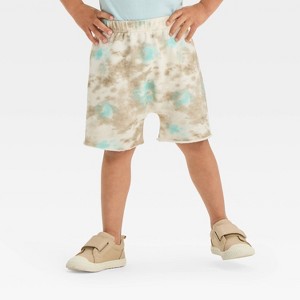 Grayson Mini Toddler Boys' Tie Dye French Terry Drop Crotch Pull-On Shorts - 1 of 3