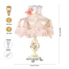 YIYIBYUS Princess Style Stained Table Lamp with 12.2-inch Wide Lampshade, Pink - 4 of 4