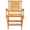 vidaXL Solid Teak Wood Brown Folding Patio Chairs – Set of 2, Garden Seating with Armrest & Backrest, Water-Resistant Outdoor Furniture - 4 of 4
