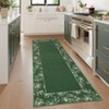 Floral Machine Washable Area Rugs Modern Bordered Rugs for Living Room - 2 of 4