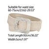 INSPIRE CHIC Women's Stretchy Dress Square Buckle Adjustable Wide Braided Waist Belts - 3 of 4