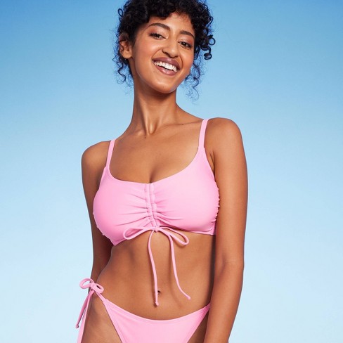 Women's Shirred Cup Continuous Underwire Bikini Top - Shade & Shore™ Pink  32a : Target