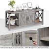 60 Inch X-Shape TV Stand for 65" TVs - Eco-Friendly P2 Media Console with Adjustable Shelves, Modern Entertainment Center for Living Room & Bedroom - 3 of 4