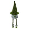 Northlight Dangling Legs Sitting Girl Gnome Christmas Figure - 23" - Black and Green - image 4 of 4