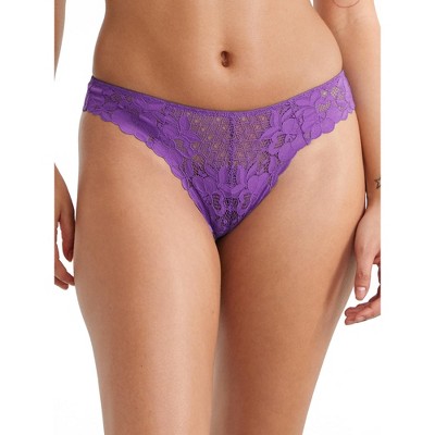 Bare Women's The Essential Lace Thong - A20283 2XL Passion Purple