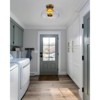 LLHZSY Gold Ceiling Light Fixture 11" Wide Modern Rounded Glass Shade for Kitchen Entryway Bedroom - 4 of 4