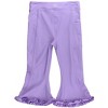 RuffleButts Toddler Girls UPF50+ Active Flared Ruffle Hem Pants - 2 of 2